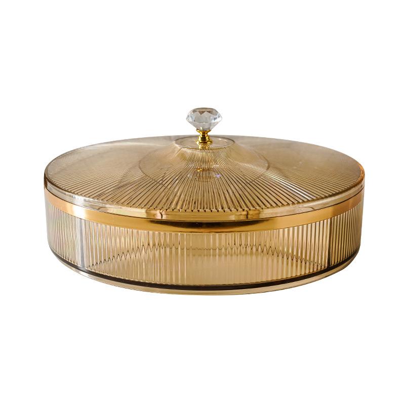 Luxury Gold Acrylic Snack Tray With Lid – ORTAM & WINTER HOME